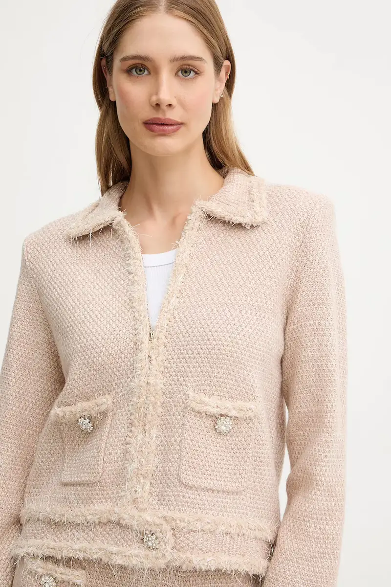 BLUGIRL BLUMARINE Cardigan Donna Beige 3574723 miniatura 4