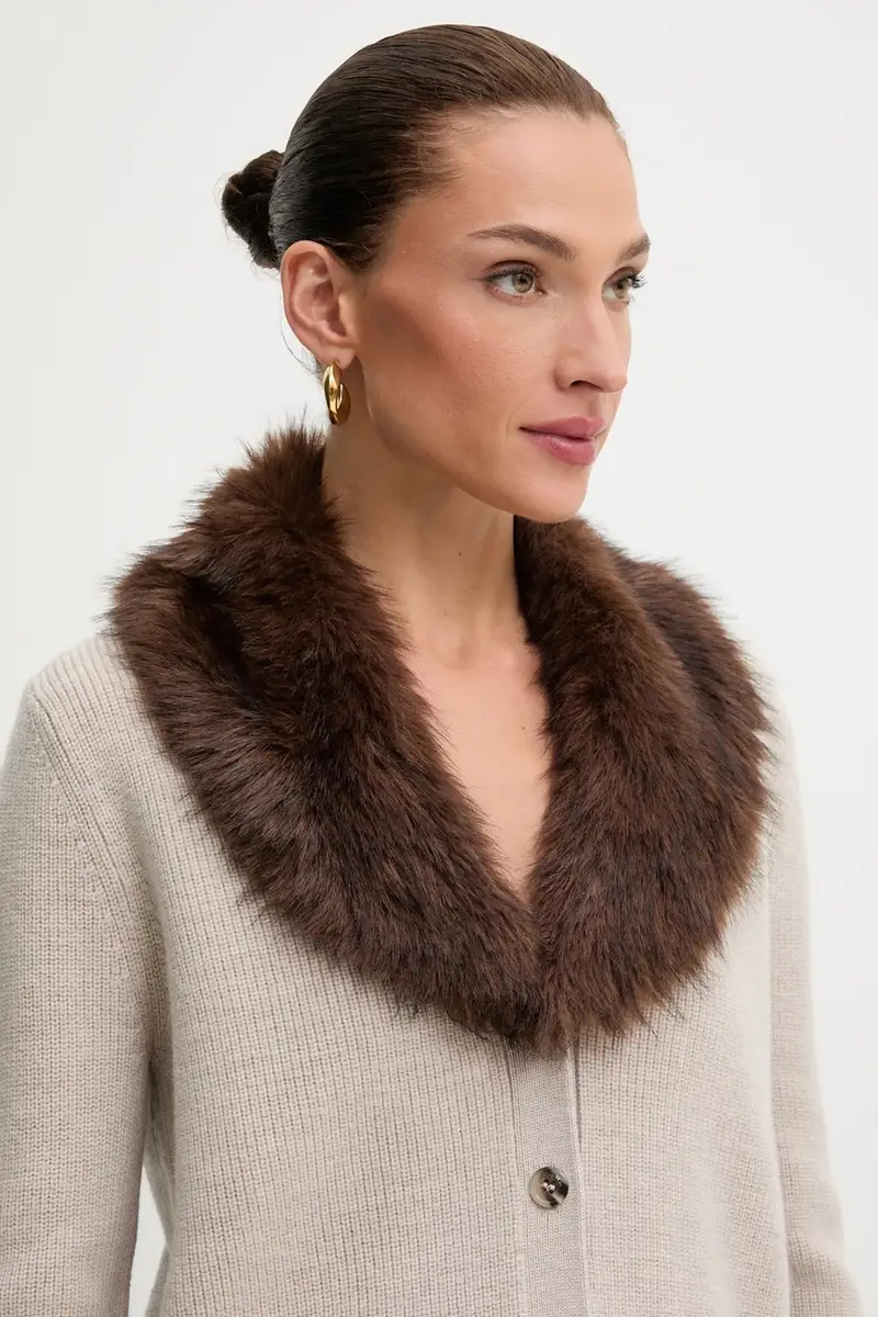 BLUGIRL BLUMARINE Cardigan Donna Beige 3574813 miniatura 4