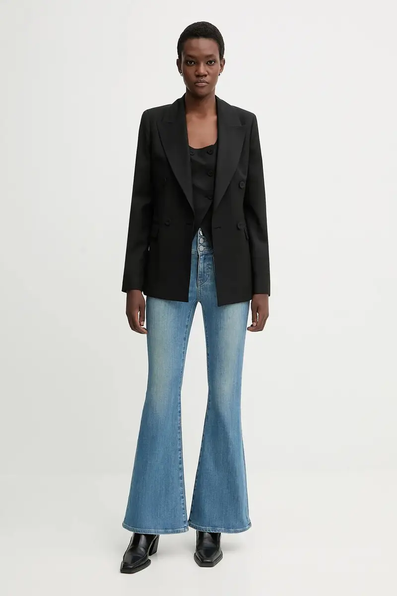 giacca con lana Nero miniatura 2