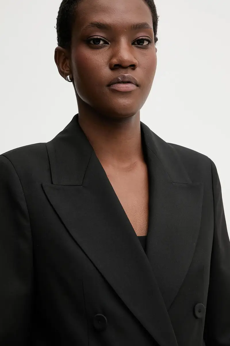 giacca con lana Nero miniatura 4