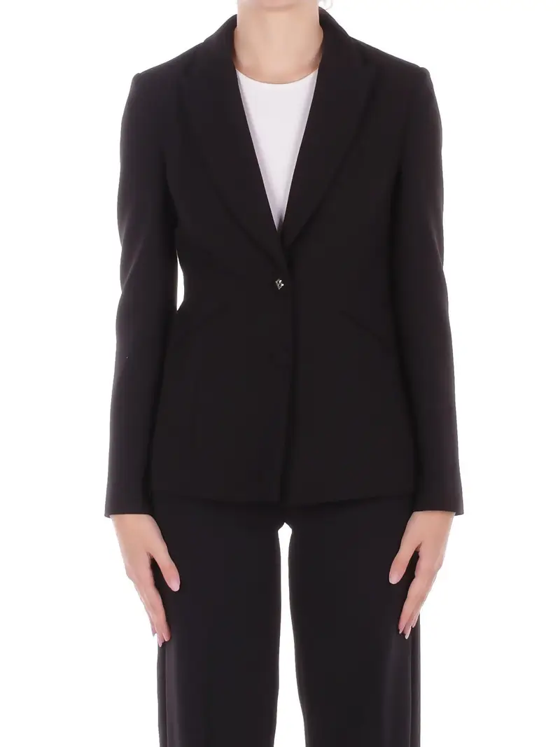 Giacca Donna BLUGIRL BLUMARINE Nero Giacca slim wool cady str
