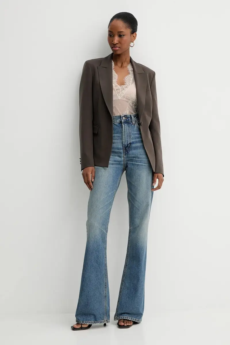 giacca e camicetta colore marrone RF5285.T5771 miniatura 4