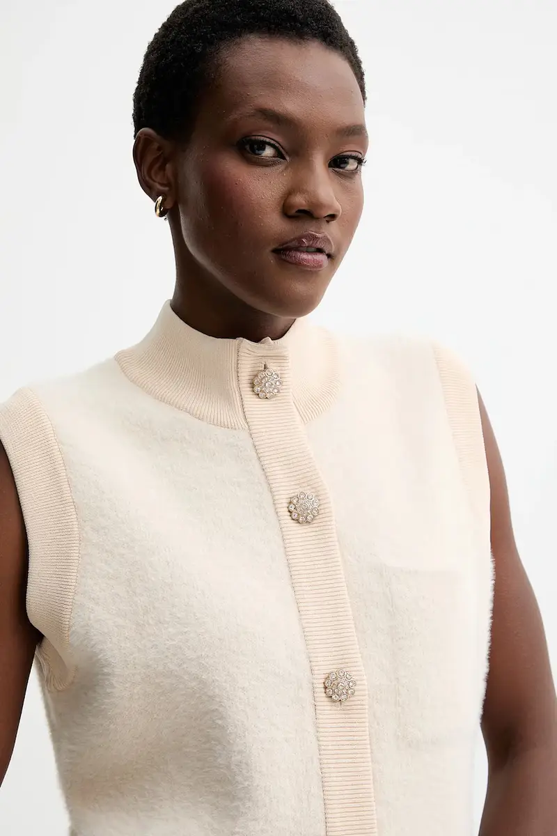 BLUGIRL BLUMARINE Gilet Donna Beige 3765694 miniatura 4