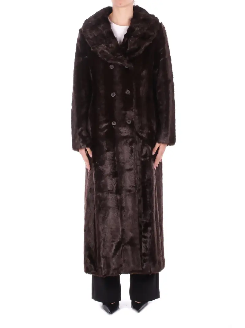 Giubbotto Donna BLUGIRL BLUMARINE Cioccolato Giaccone faux visone