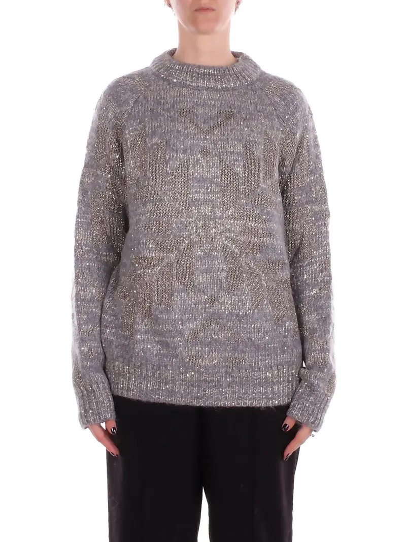 Maglia Donna BLUGIRL BLUMARINE Grigio oro Maglia jacquard lanalurex