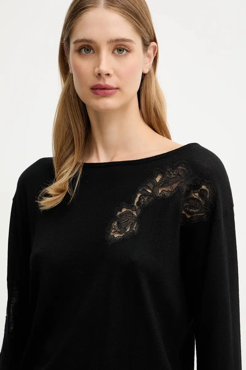 maglione in lana donna colore nero RF5232.MA82O miniatura 4