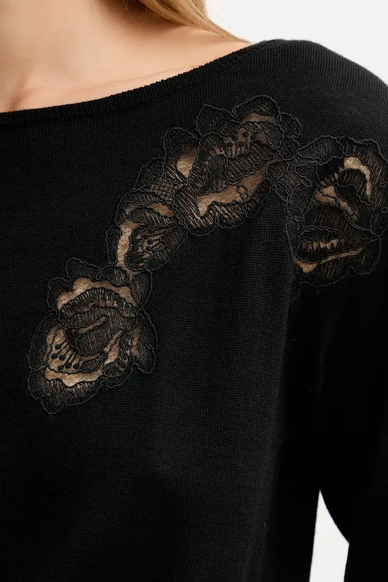 maglione in lana donna colore nero RF5232.MA82O miniatura 5