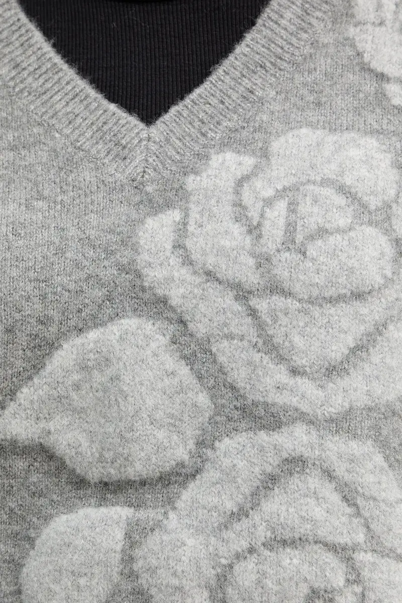 maglione in misto lana donna colore grigio RF5155.MA870 miniatura 5