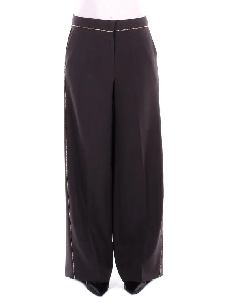 Pantalone Donna BLUGIRL BLUMARINE Antracite Pant. palazzo wool cady str