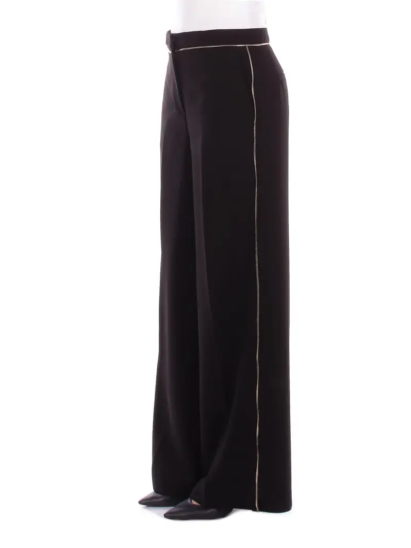 Pantalone Donna BLUGIRL BLUMARINE Nero Pant. palazzo wool cady str miniatura 2