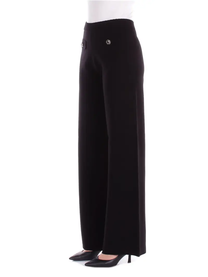 Pantalone Donna BLUGIRL BLUMARINE Nero Pantalone maglia lungo viscosa miniatura 2
