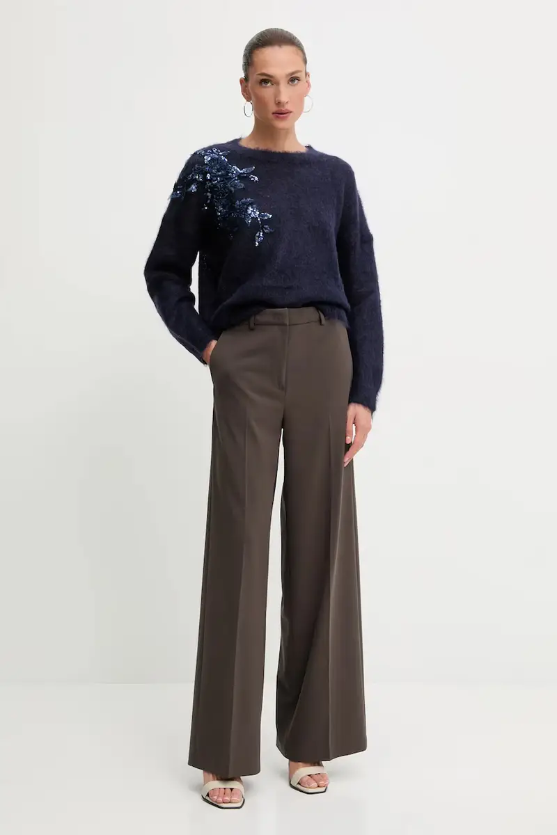 pantaloni donna colore marrone RF5090.T5771 miniatura 2