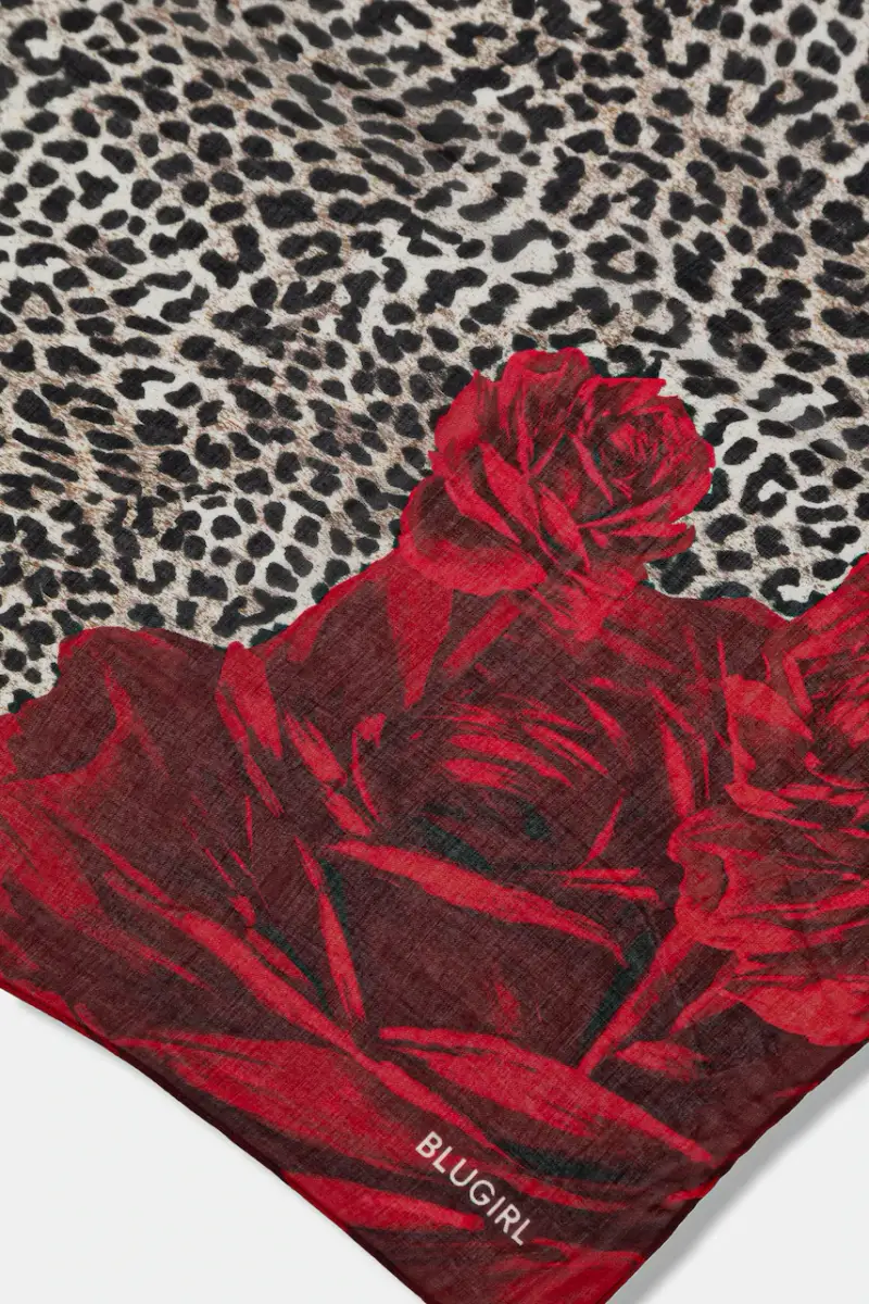 scialle con aggiunta di lana donna colore granata PF5017.T0300 miniatura 2