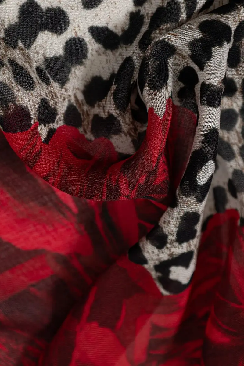 scialle con aggiunta di lana donna colore granata PF5017.T0300 miniatura 3