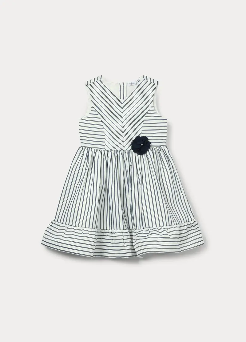 Abito A Righe Bambina, Bianco/Blu