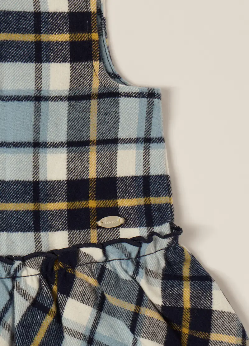 Abito Azzurro In Misto Cotone, Neonata, Blu/Azzurro miniatura 3