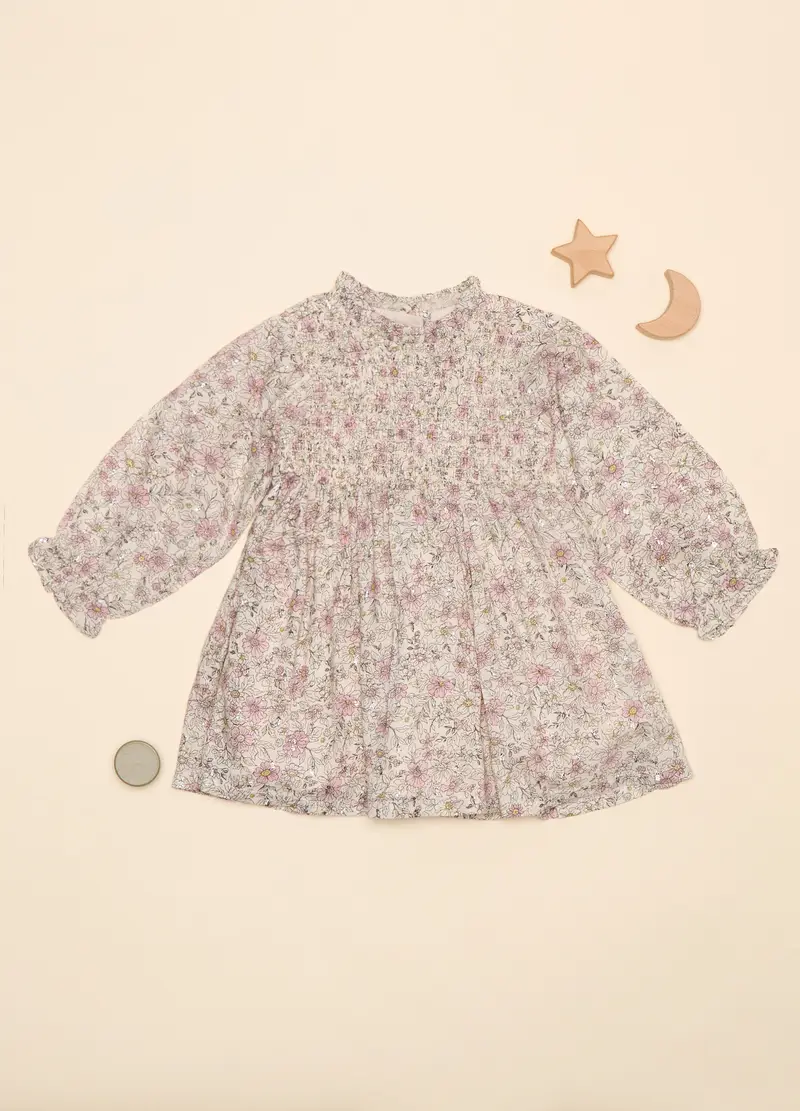 Abito In Pura Viscosa Iana Neonata, Beige chiaro