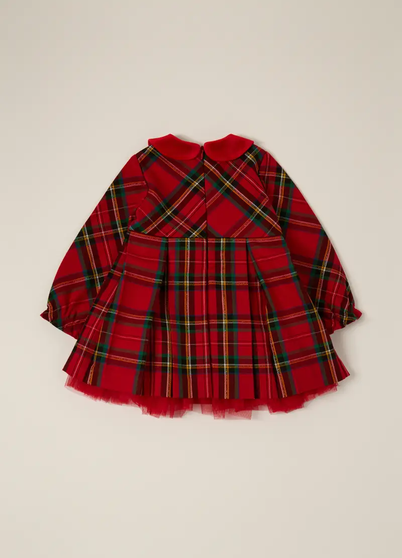 Abito Rosso Scozzese Per Bambina, Neonata, Nero/Rosso miniatura 3