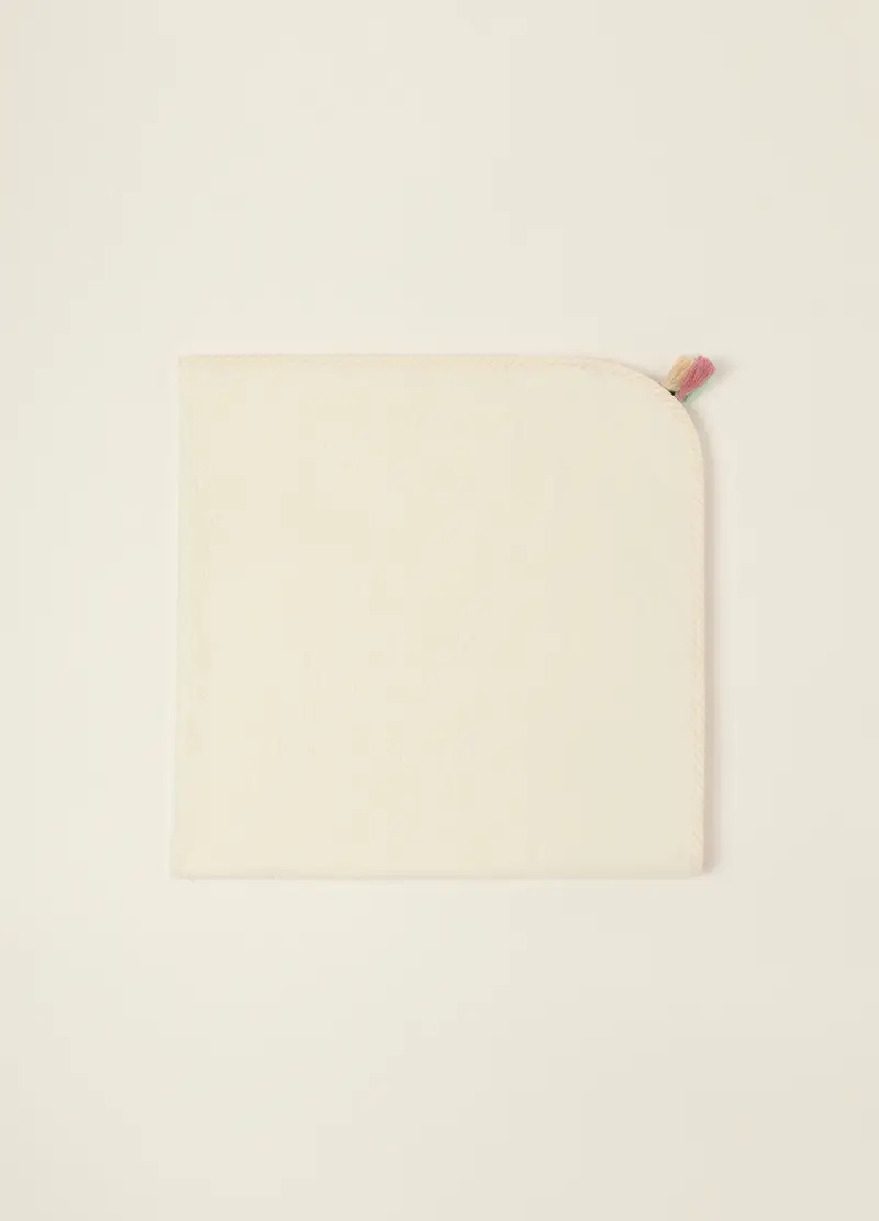 Accappatoio Bianco In Puro Cotone Con Motivo A Orsetti, Unisex, Beige, U miniatura 2