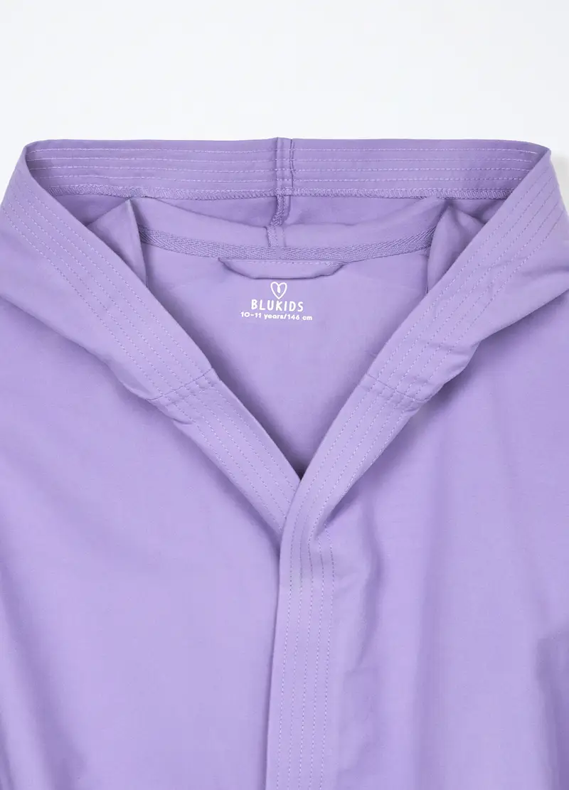 Accappatoio In Microfibra Ragazza, Bambina, Viola lavanda miniatura 3