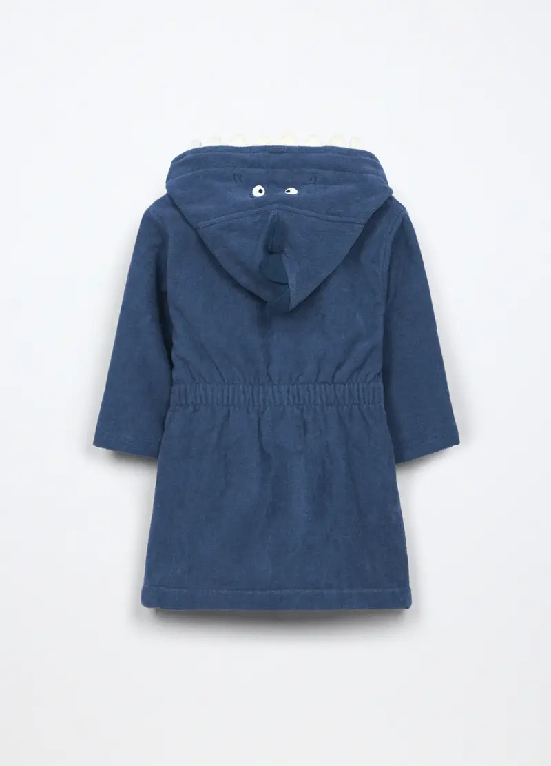 , Accappatoio In Puro Cotone Velour Neonato, Bambino, Blu miniatura 2