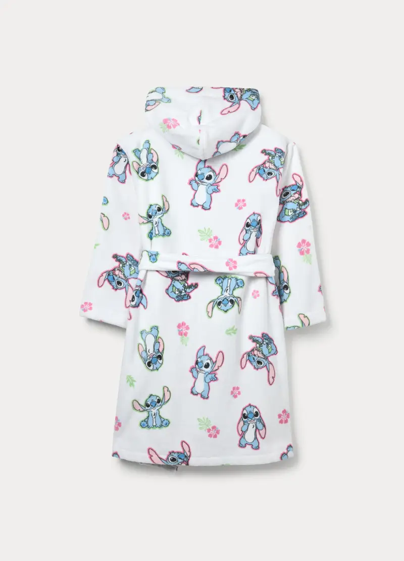 Accappatoio Stitch In Puro Cotone Velour Ragazza, Bambina, Bianco miniatura 2