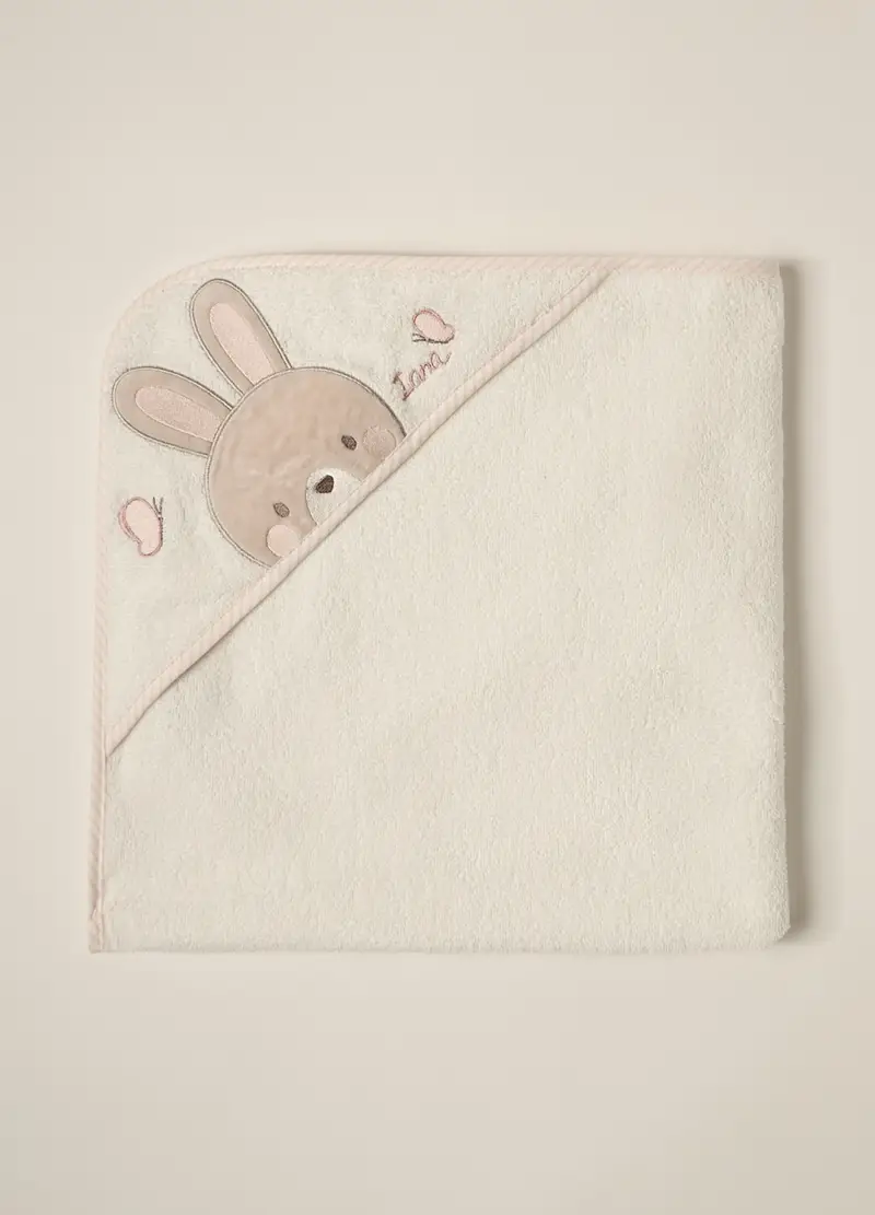 Blukids, Asciugamano Con Angolo Iana Neonata, Unisex, Bianco gesso, Taglia: T.U