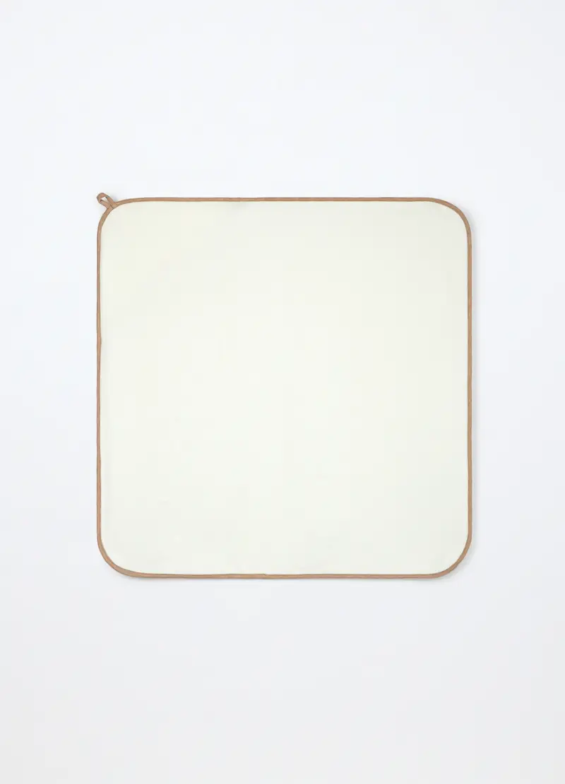 Asciugamano Con Angolo In Spugna Di Puro Cotone, Neonata, Marrone chiaro, .U miniatura 2