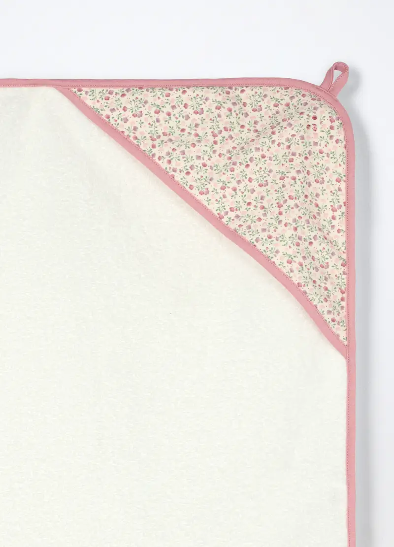 Asciugamano Con Angolo In Spugna Di Puro Cotone, Neonata, Rosa pastello, .U miniatura 3