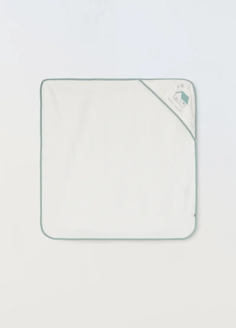 Asciugamano Con Angolo Neonato, Verde chiaro, .U