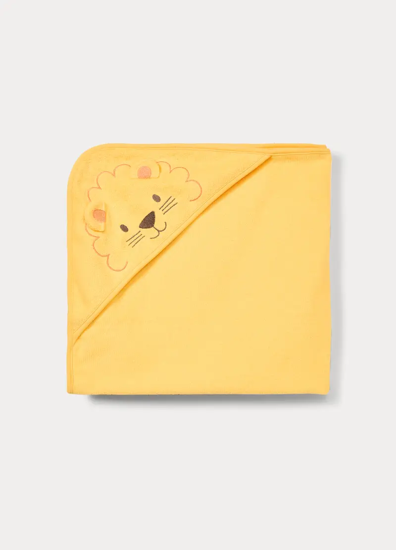 Asciugamano In Spugna Misto Cotone Neonata, Giallo limone, U