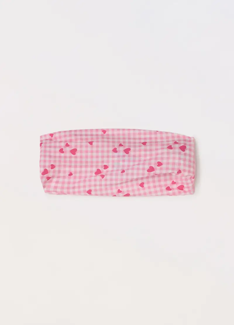 Bandana In Popeline Di Puro Cotone Neonata, Bambina, Rosa pastello, U
