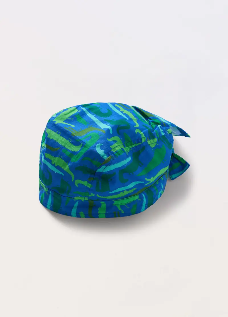 Bandana In Popeline Di Puro Cotone Neonato, Bambino, Blu elettrico, U