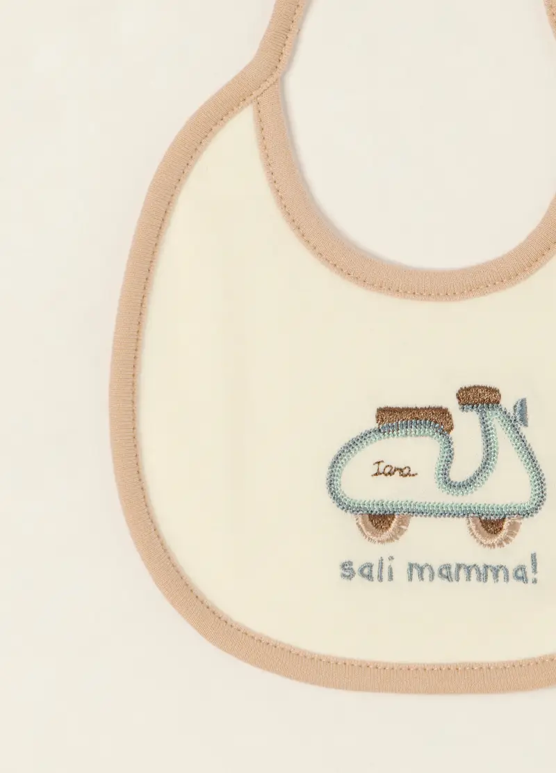 Bavette Neonato In Cotone Organico Multicolor, Beige, U miniatura 2