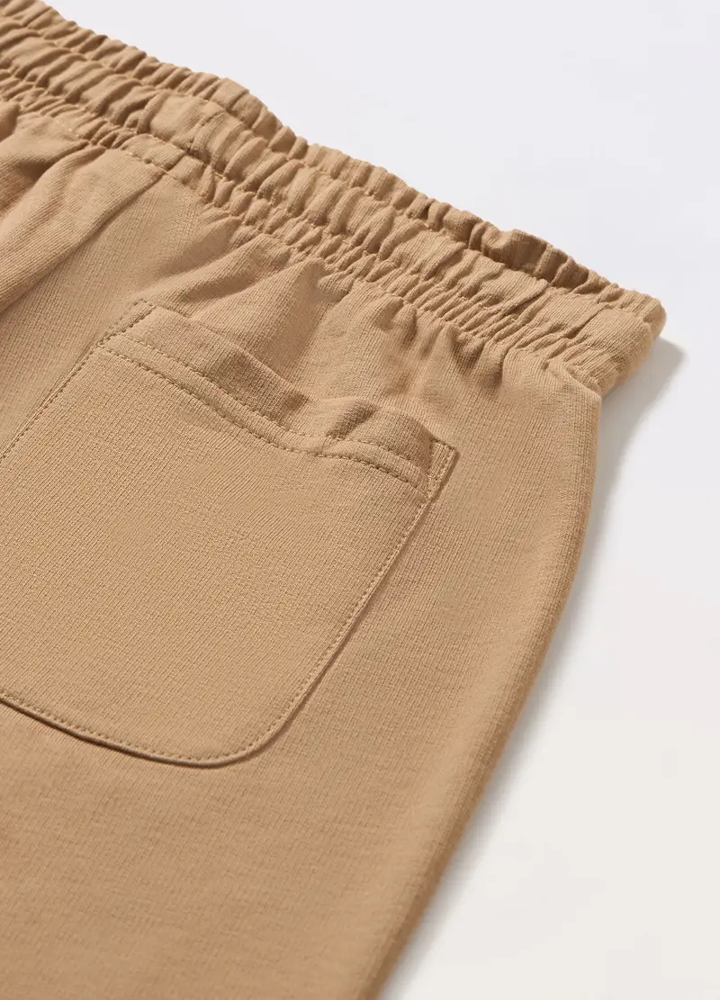 Bermuda In French Terry Di Puro Cotone Bambino, Marrone chiaro miniatura 2