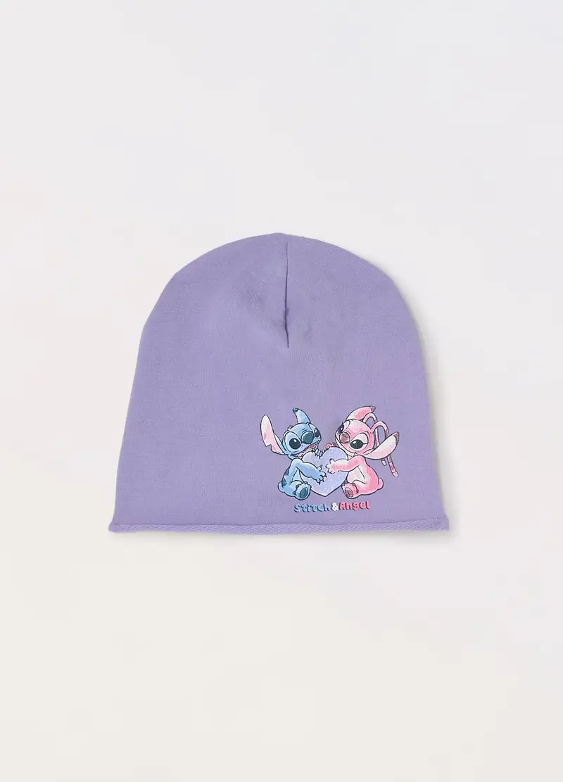 Blukids Berrettino Stitch&angel In French Terry Stretch Neonata, Viola chiaro