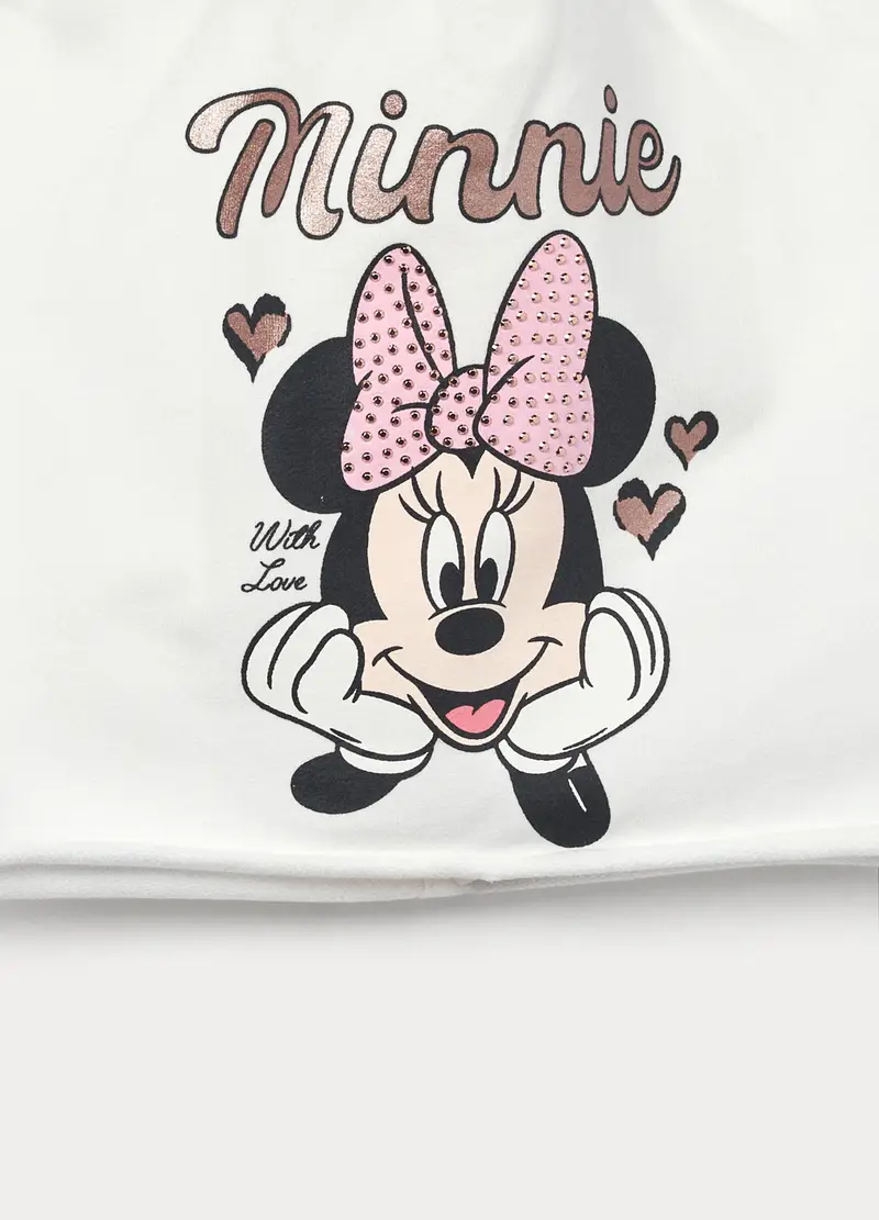 Berretto Disney In French Terry Di Cotone Stretch, Bambina, Bianco panna miniatura 3