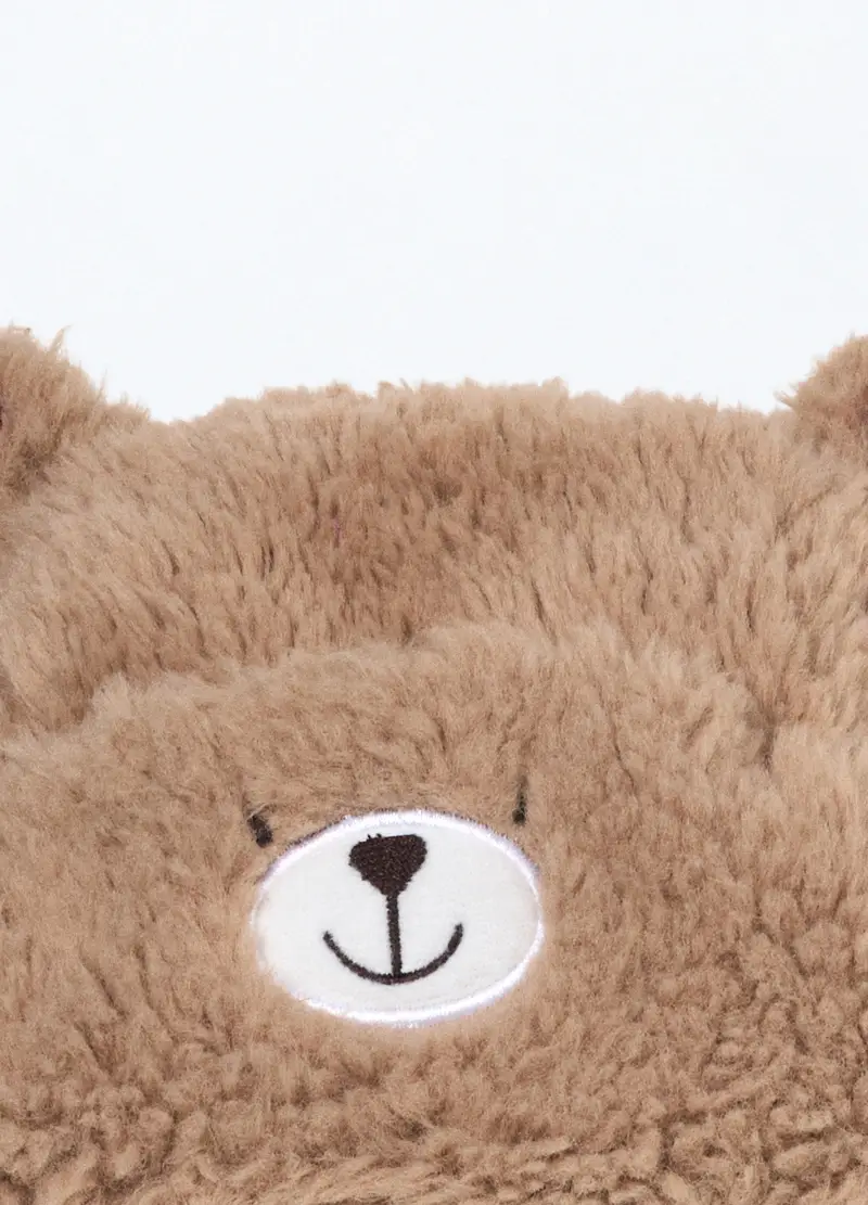 Berretto In Eco Fur Neonato, Marrone chiaro miniatura 3