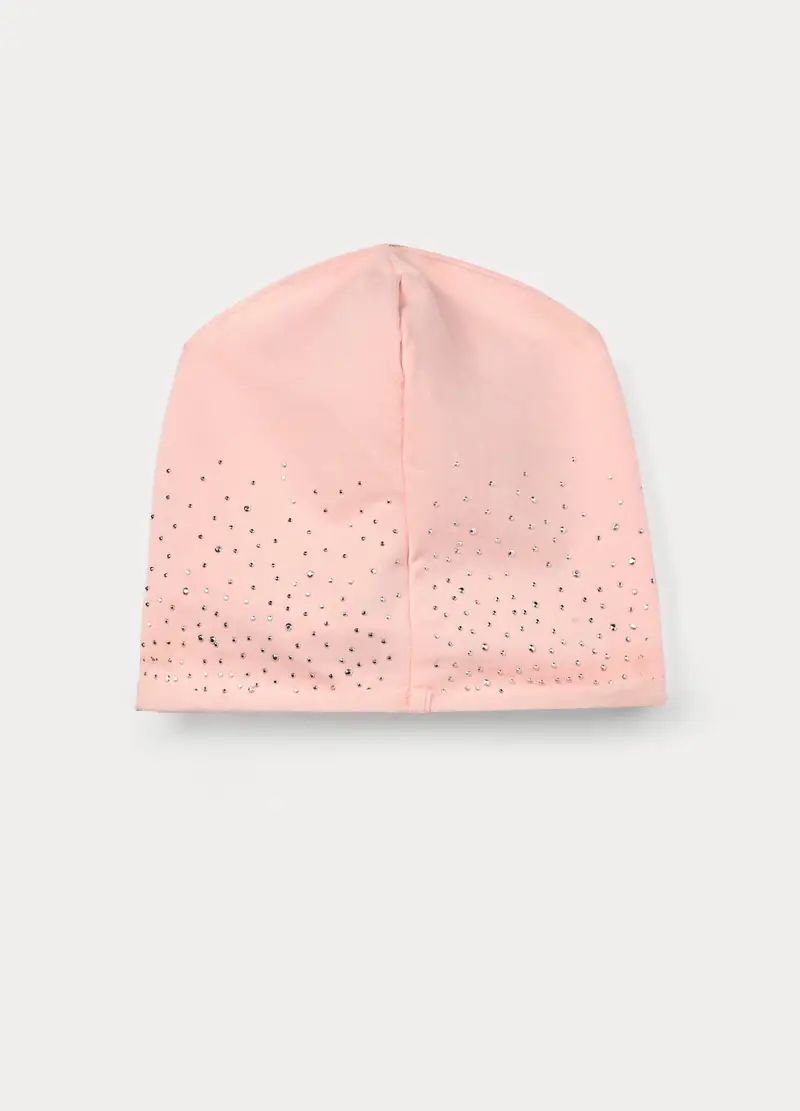 Berretto In French Terry Di Cotone Stretch, Bambina, Rosa chiaro miniatura 2