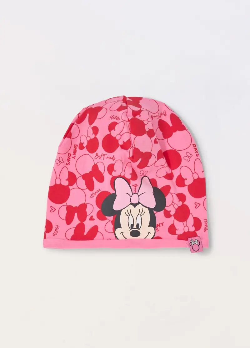 Berretto In Jersey Di Cotone Stretch, Bambina, Rosa pastello