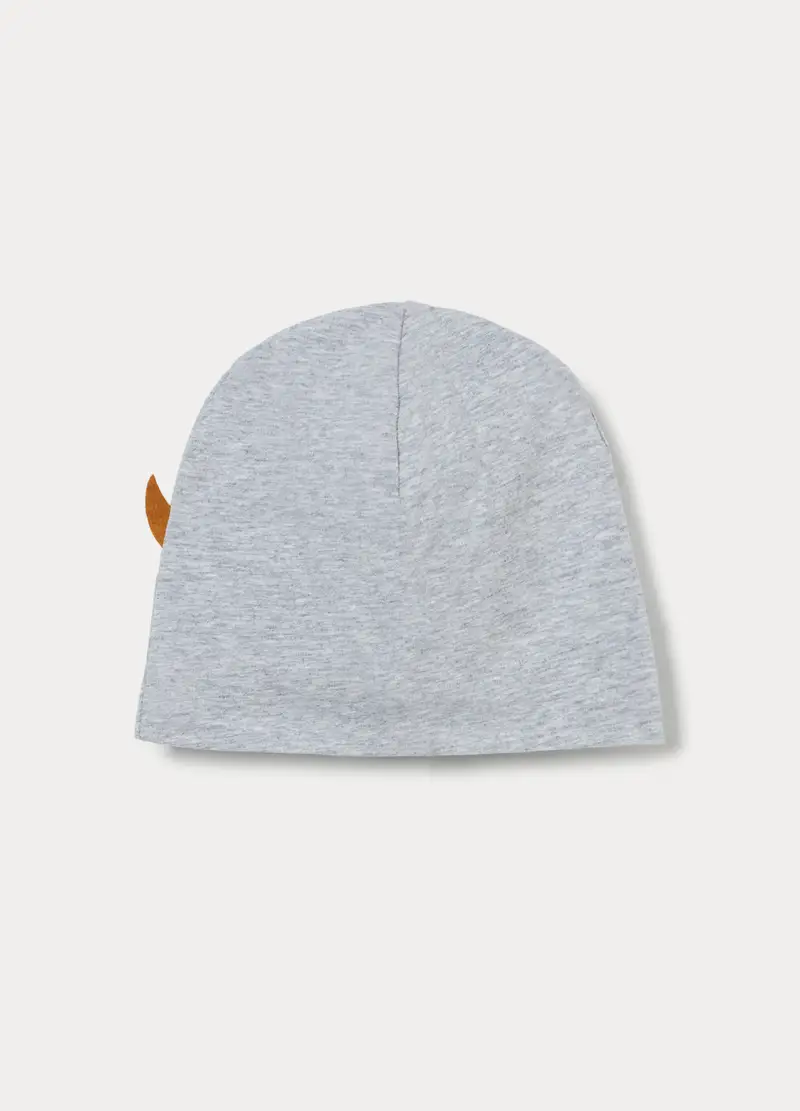 Berretto In Jersey Di Cotone Stretch Neonato, Grigio chiaro miniatura 2