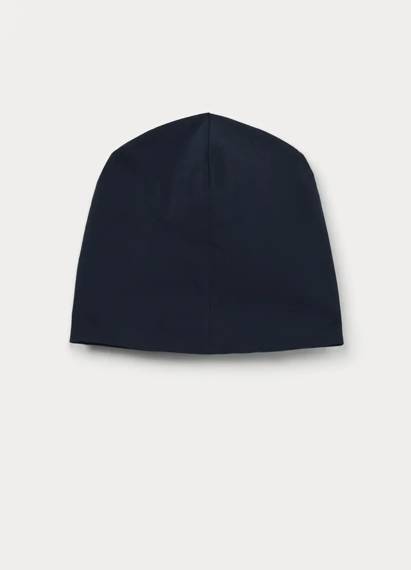 Berretto In Jersey Di Puro Cotone Bambino, Blu scuro miniatura 2