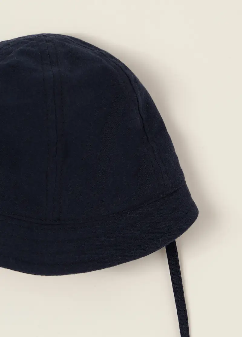 Berretto In Jersey Di Puro Cotone Iana Neonato, Blu scuro, U miniatura 3