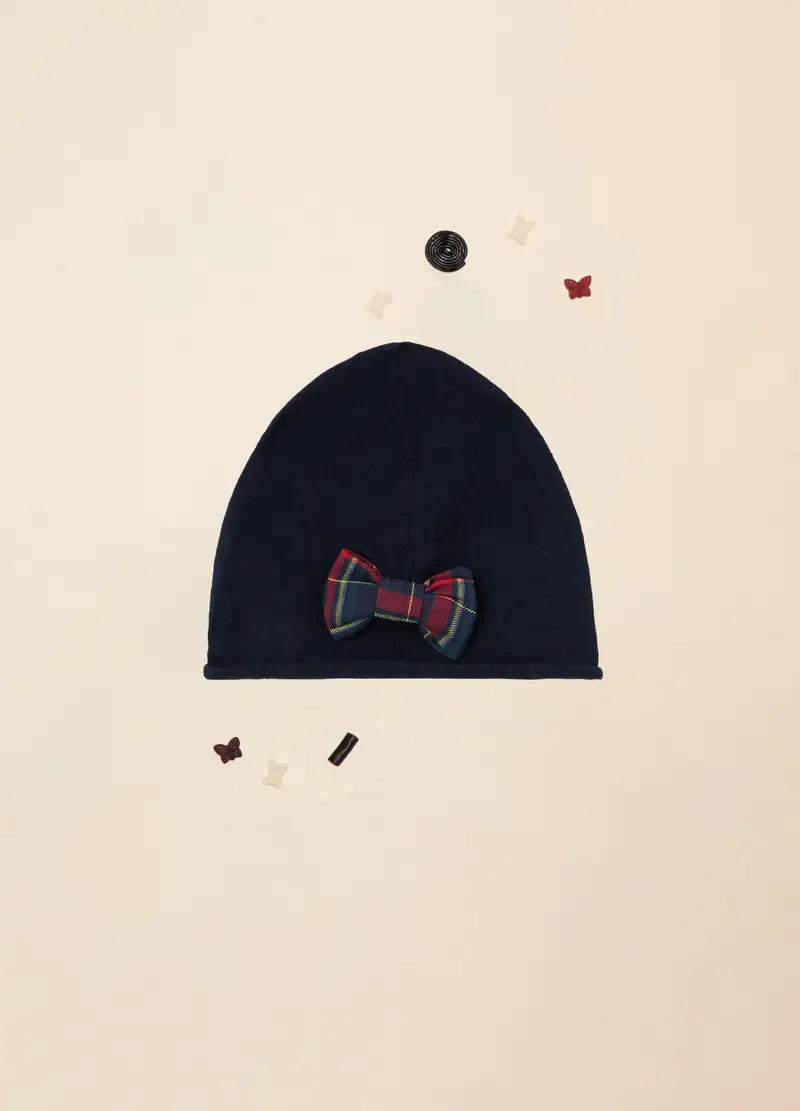 Berretto Misto Lana Iana Bambina, Blu scuro