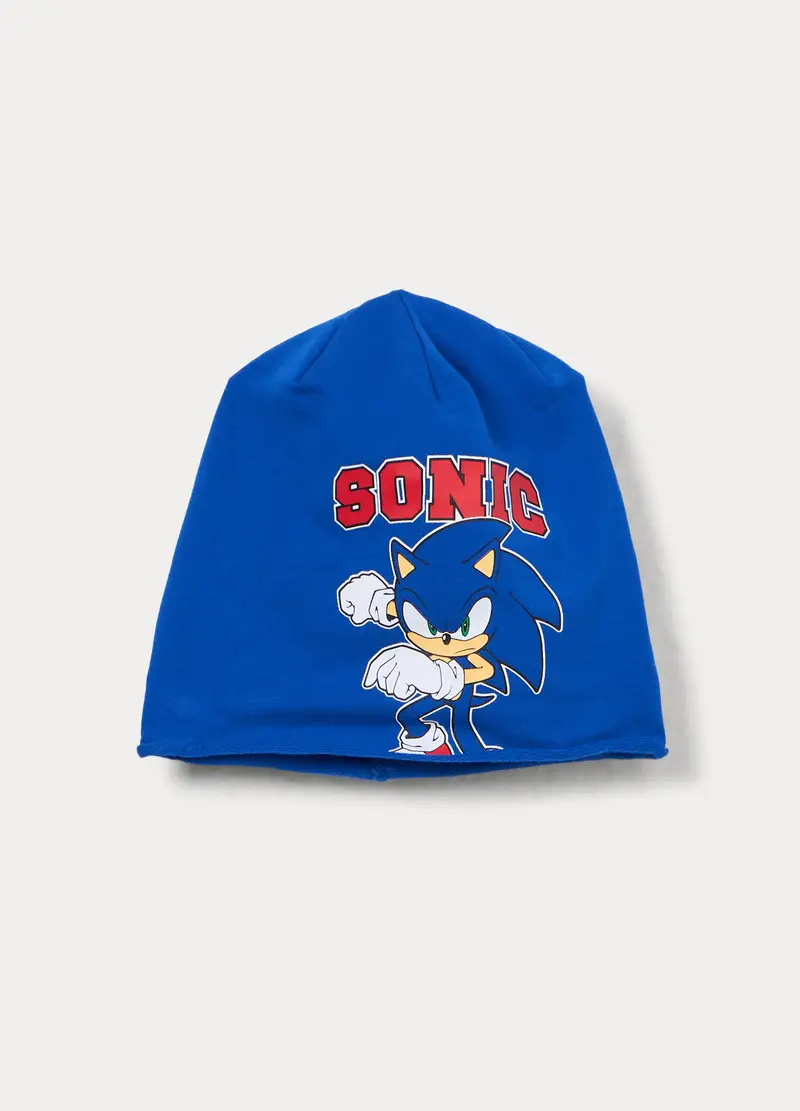 Berretto Sonic In French Terry Di Cotone Stretch, Bambino, Blu elettrico