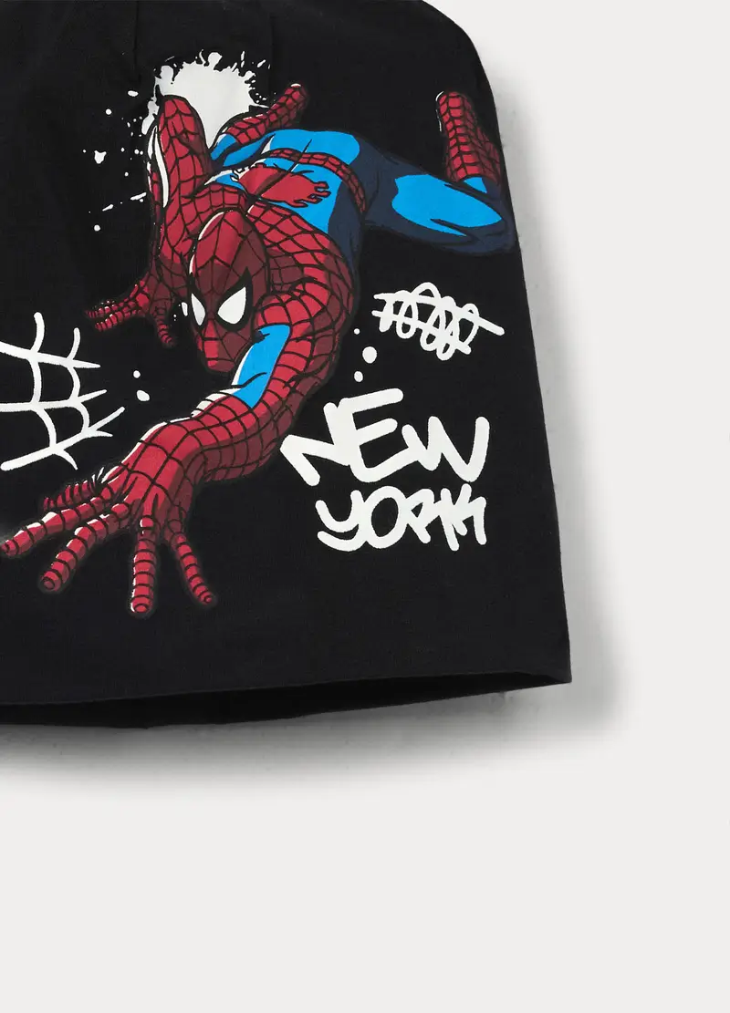 Berretto Spider-man In French Terry Stretch, Bambino, Nero miniatura 3