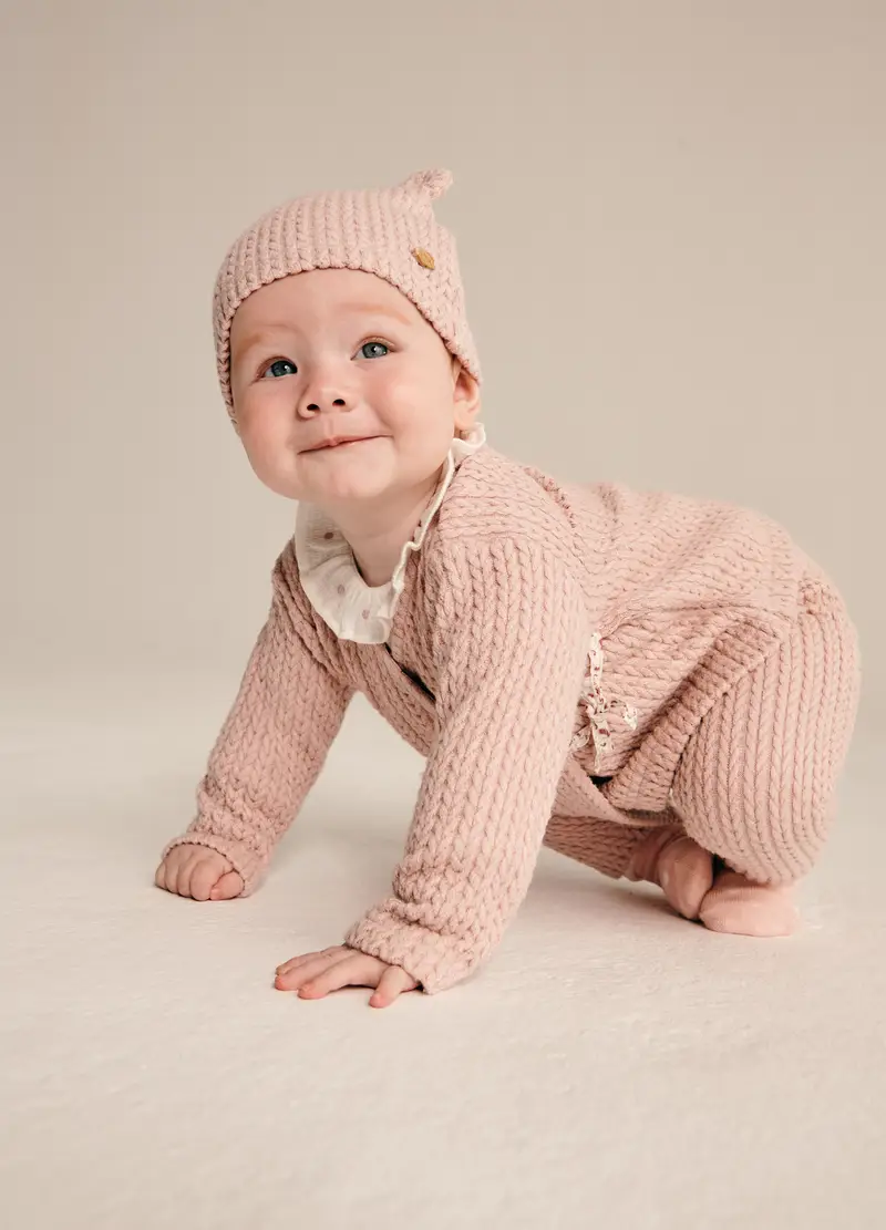 Berretto Tricot Iana, Neonato, Rosa chiaro, .U