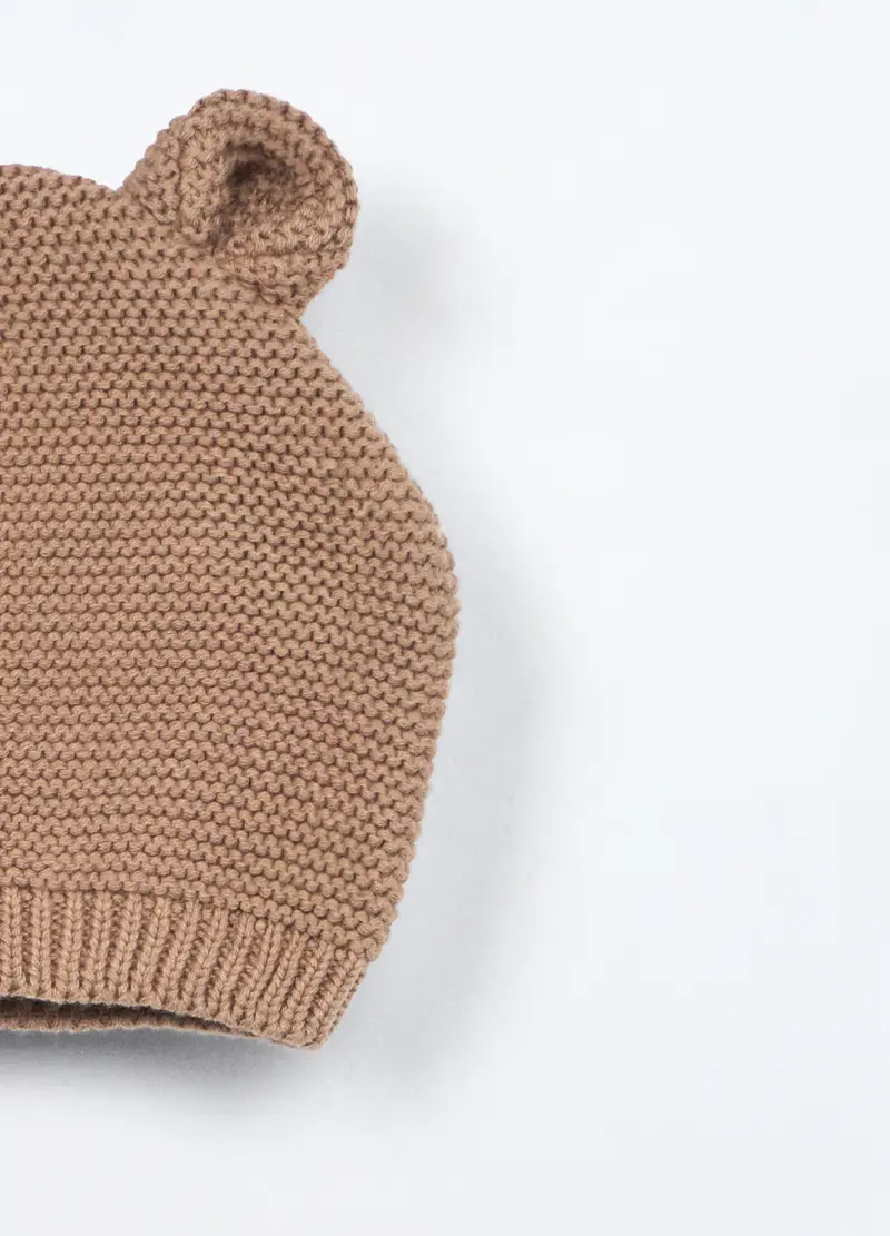 Blukids, Berretto Tricot In Puro Cotone, Unisex, Beige chiaro, Taglia: T.U miniatura 2