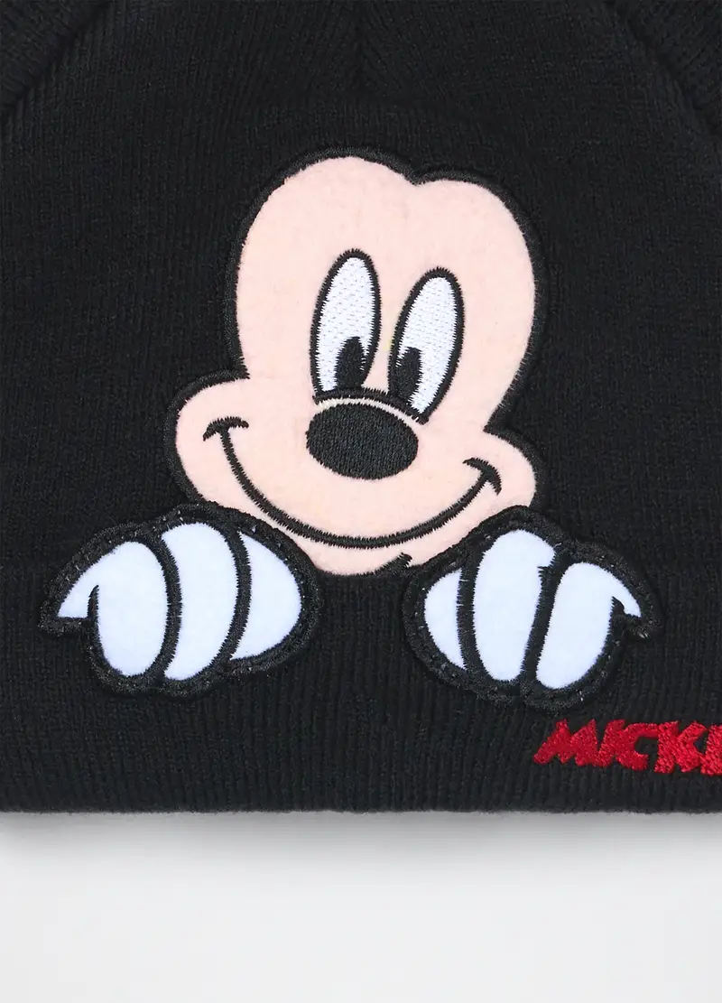 Berretto Tricot Neonato, Nero miniatura 3