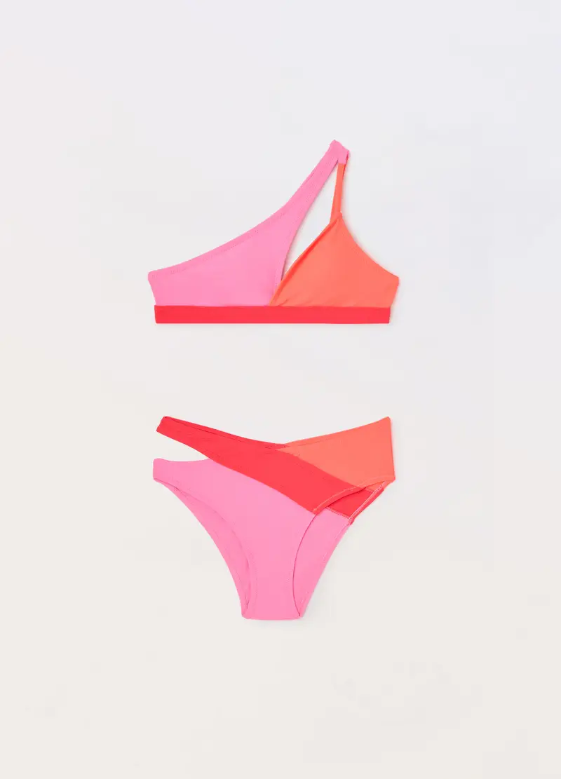 Blukids Bikini Con Cut Out Ragazza, Unisex, Arancione